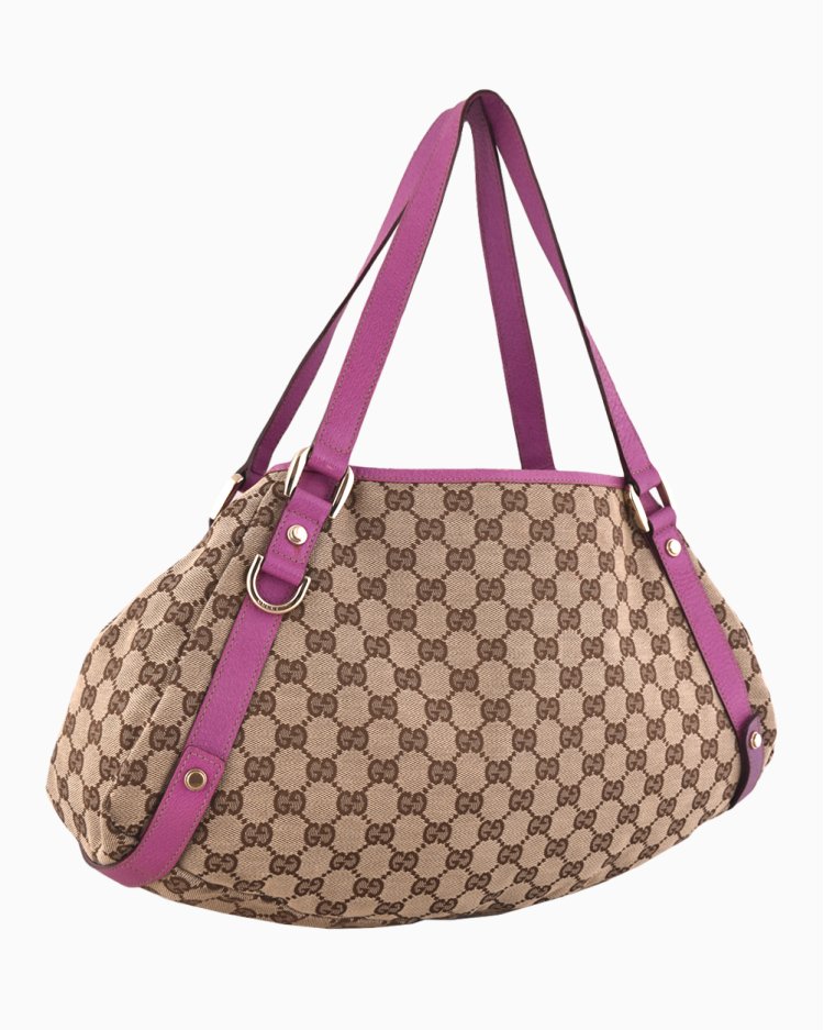 Bolsa Gucci Original Abbey Medium Tote Rosa Monograma Feminina